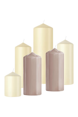 stompkaars glanzend beige/taupe (set van 6)