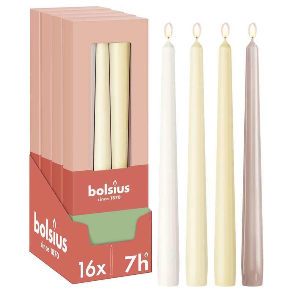 Bolsius dinerkaarsen (16 stuks) (7 branduren)