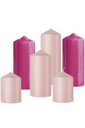 stompkaars glanzend roze (set van 6)