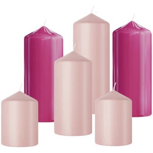 stompkaars glanzend roze (set van 6)