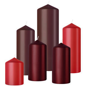 stompkaars glanzend rood (set van 6)