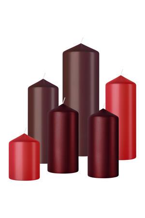 stompkaars glanzend rood (set van 6)