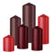 Bolsius stompkaars glanzend rood (set van 6)