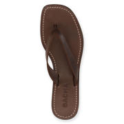 thumbnail: Sacha leren teenslippers bruin