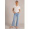 Yest high waist gestreepte bootcut jeans light blue denim