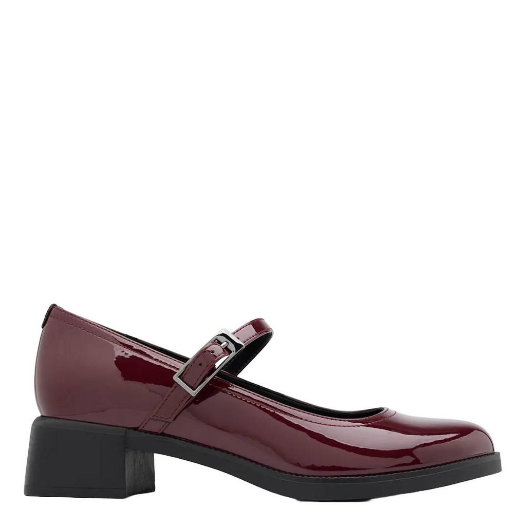 Bordeaux dames Graceland lakleren ballerina's - met gesp