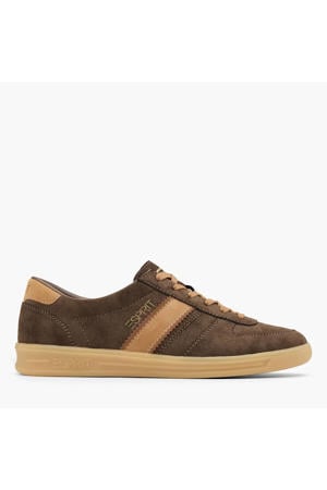 suèdelook sneakers - bruin