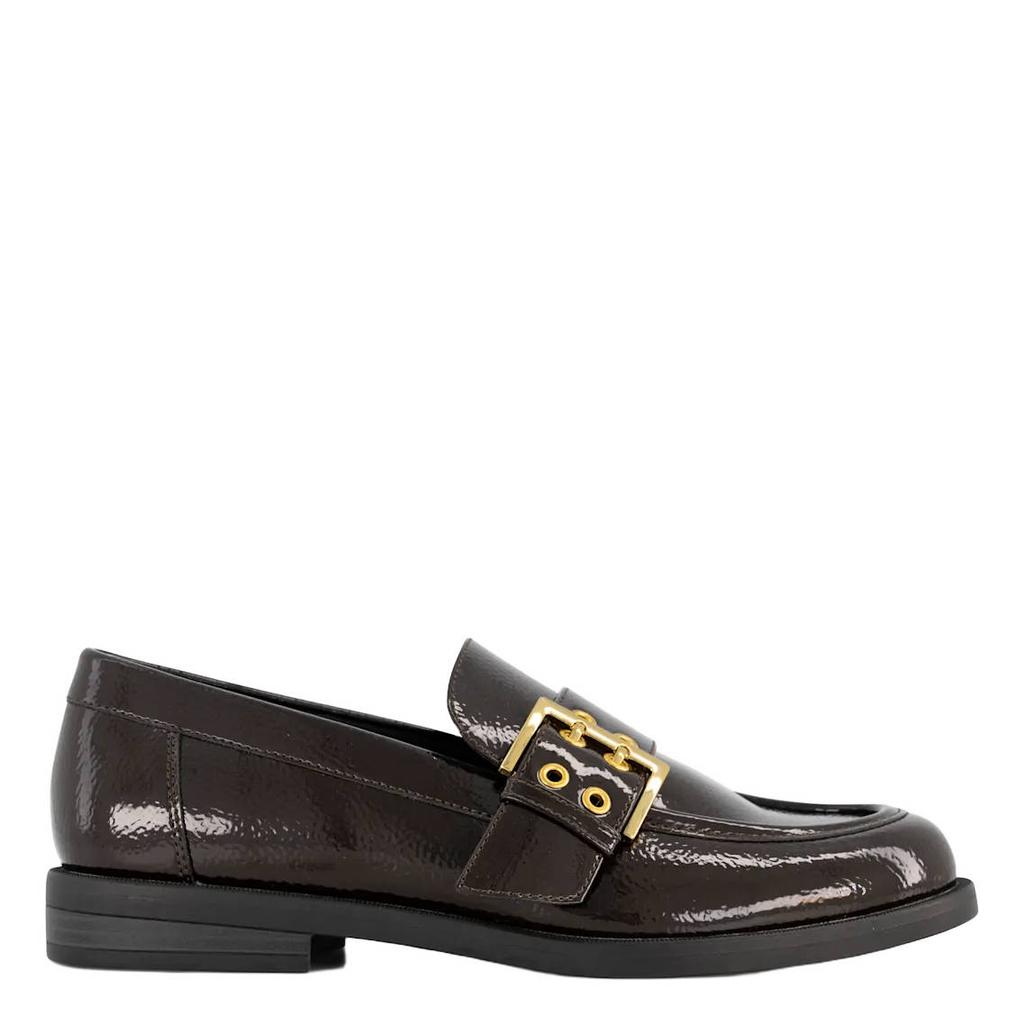 Bruine dames Graceland lakleren loafers -