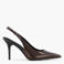 Graceland imitatieleren slingback pumps met naaldhak - bruin
