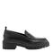 Graceland imitatieleren loafers met profielzool - zwart