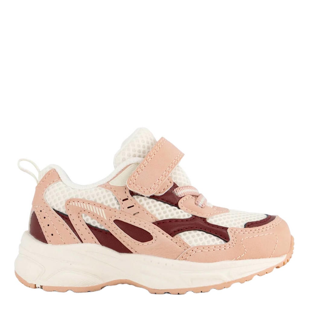 Roze meisjes Graceland chunky imitatieleren sneakers - met elastische veter- met klittenbandsluiting