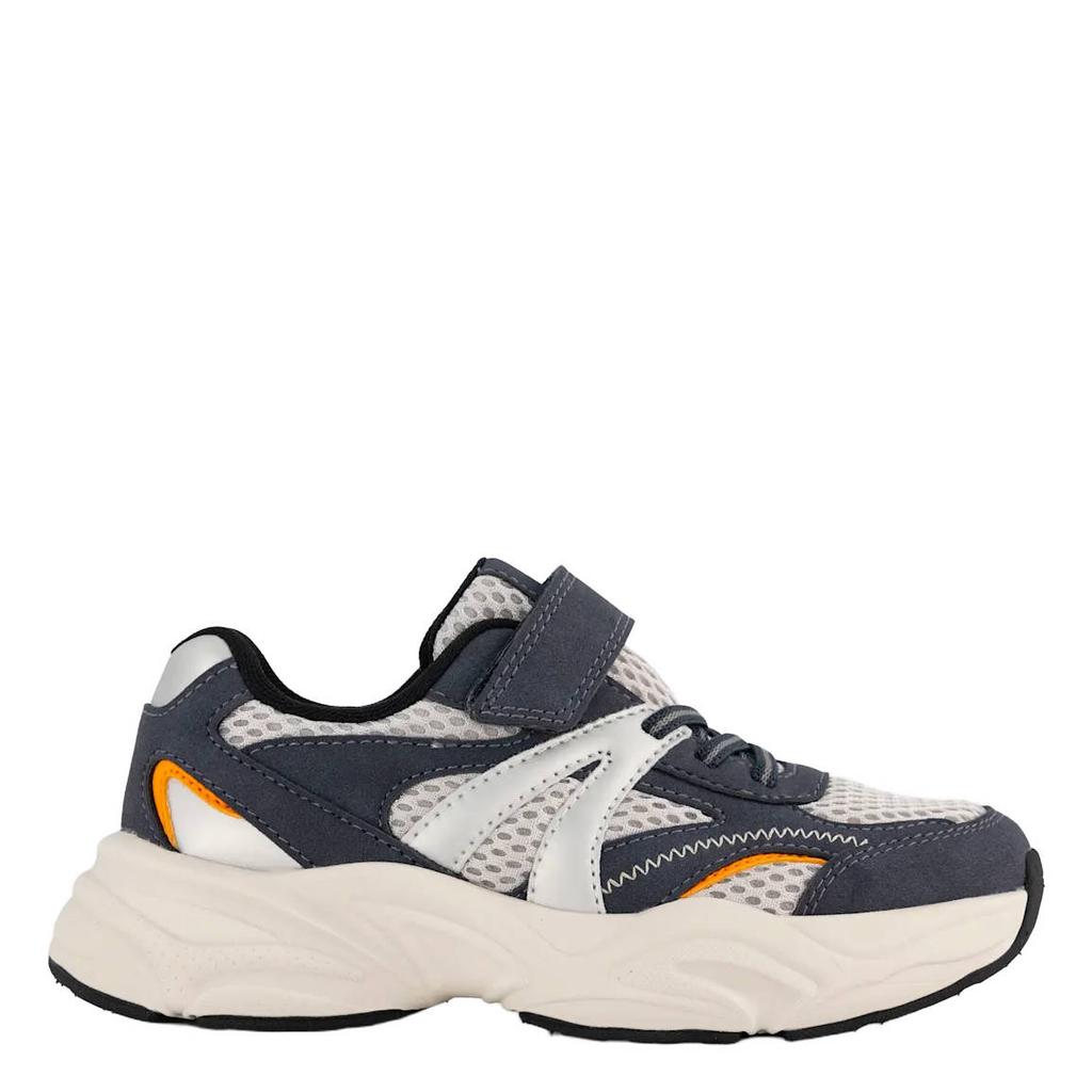 Blauwe jongens Vty sneakers - van rubber/textiel met elastische veter- met klittenbandsluiting