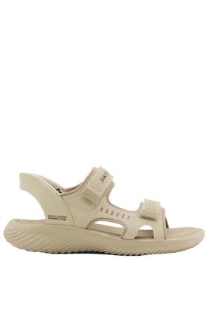 Bounder Swift Fit imitatieleren sandalen met logo beige