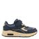 Vty imitatieleren sneakers - donkerblauw