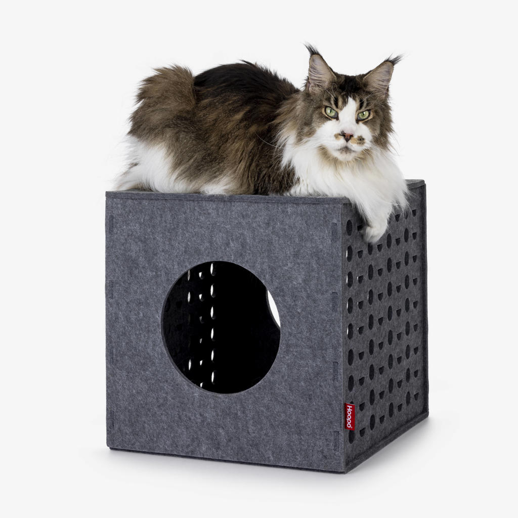 Hoopo Kattenmand Cube Grey