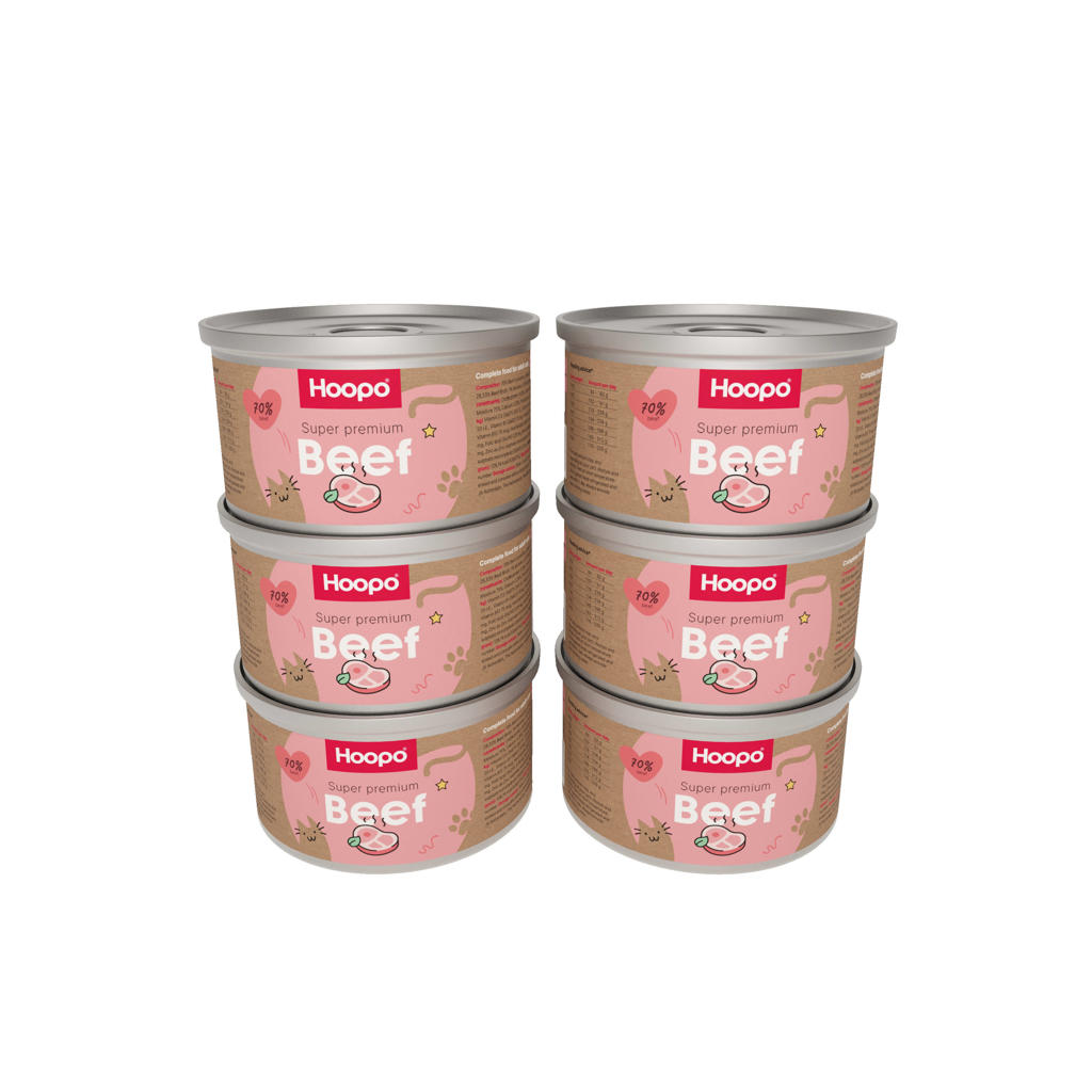 Hoopo Kattenvoer Beef Paté (6 Pack)