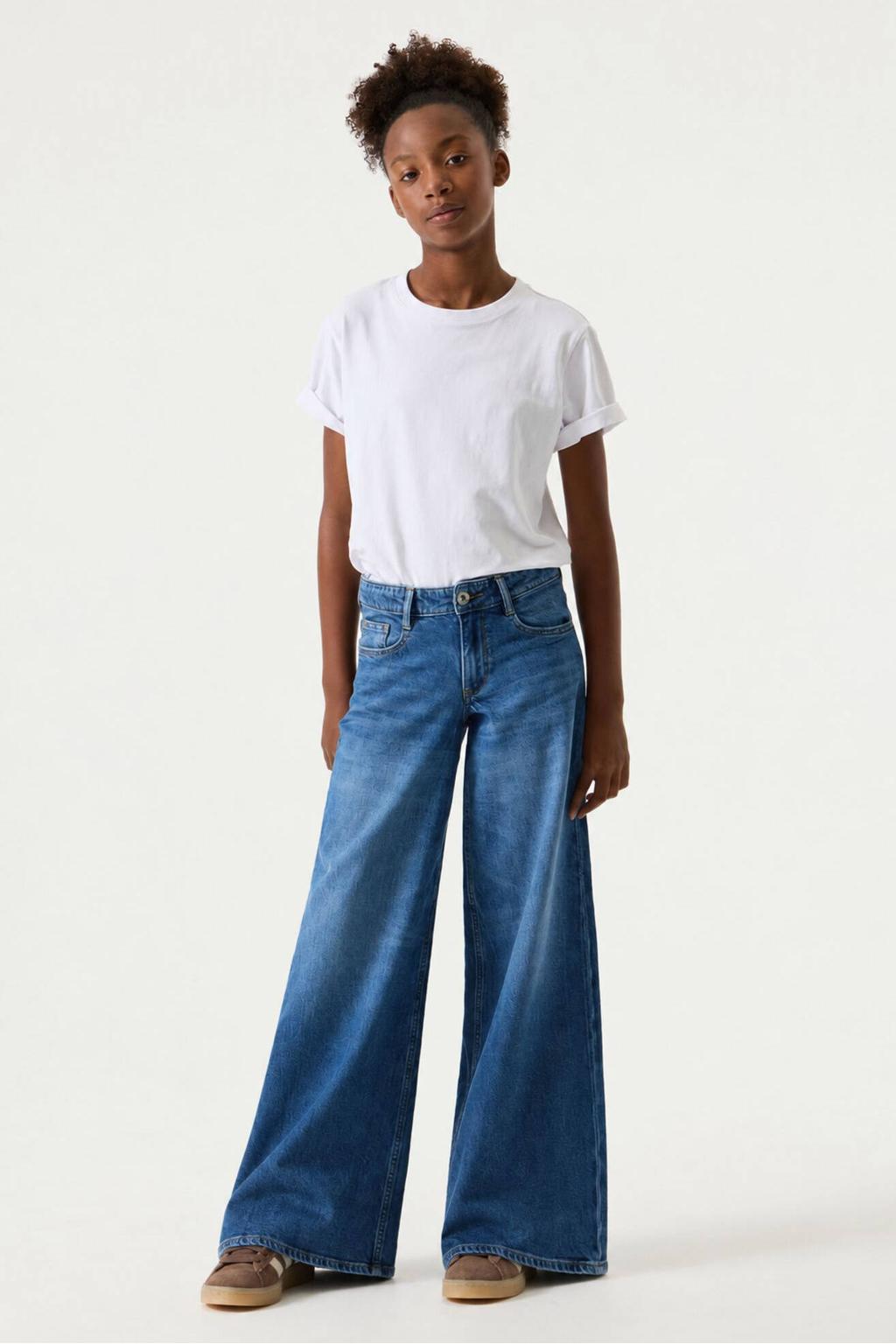 Garcia Marall wide leg jeans - middelblauw