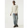 Garcia katoenen rechtvallende sweater met backprint - crème