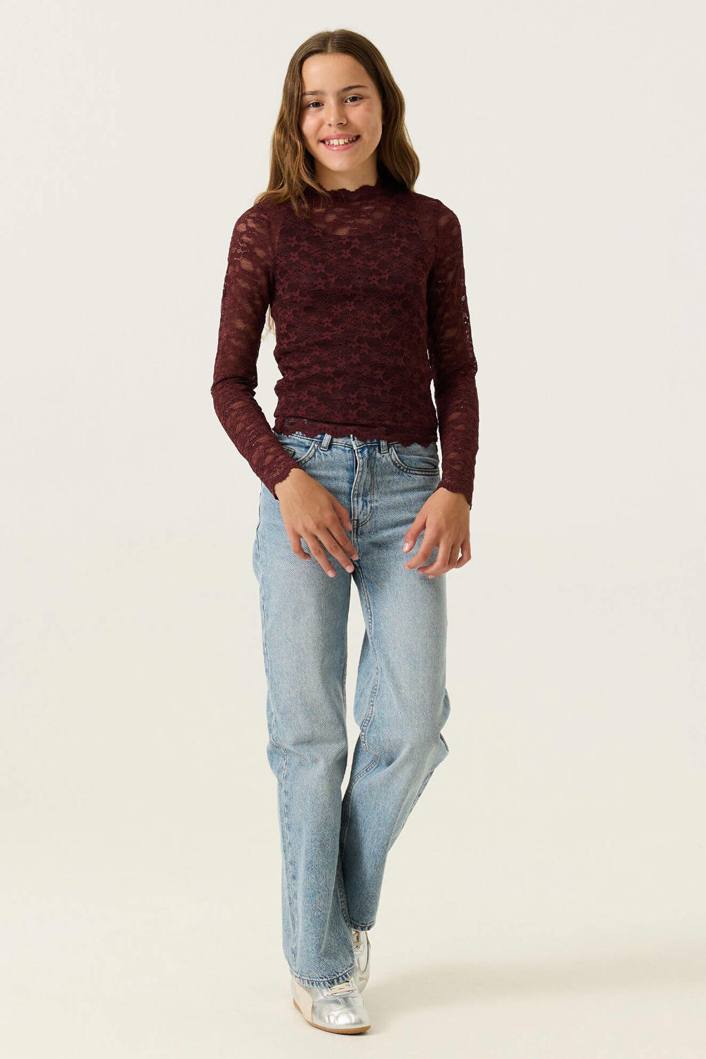Garcia aansluitende longsleeve met print - donkerrood