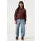 Garcia rechtvallende sweater met backprint - donkerrood