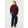 Garcia oversized hoodie met backprint - donkerrood