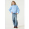 Garcia oversized hoodie met borduursels en backprint - lichtblauw