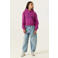 Garcia rechtvallende hoodie met tekst - fuchsia