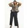 Anyday top met panterprint zwart