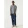 Garcia rechtvallende longsleeve met backprint - grijs