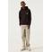 Garcia rechtvallende hoodie met backprint - donkerbruin