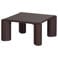 WOOOD Tiven Salontafel - Hout - Hoogglans Donkerbruin - 42x80x80