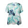 Zhenzi gebloemde blousetop blauw