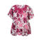 Zhenzi gebloemd T-shirt broderie roze
