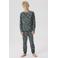 NAME IT KIDS pyjama met print - antraciet/lichtblauw