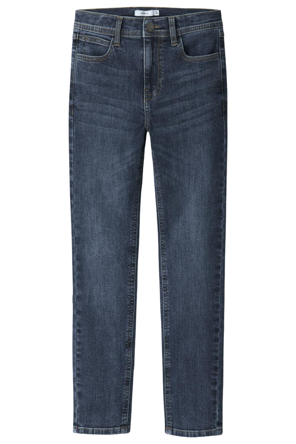 Dark blue denim jongens NAME IT KIDS slim fit jeans met effen