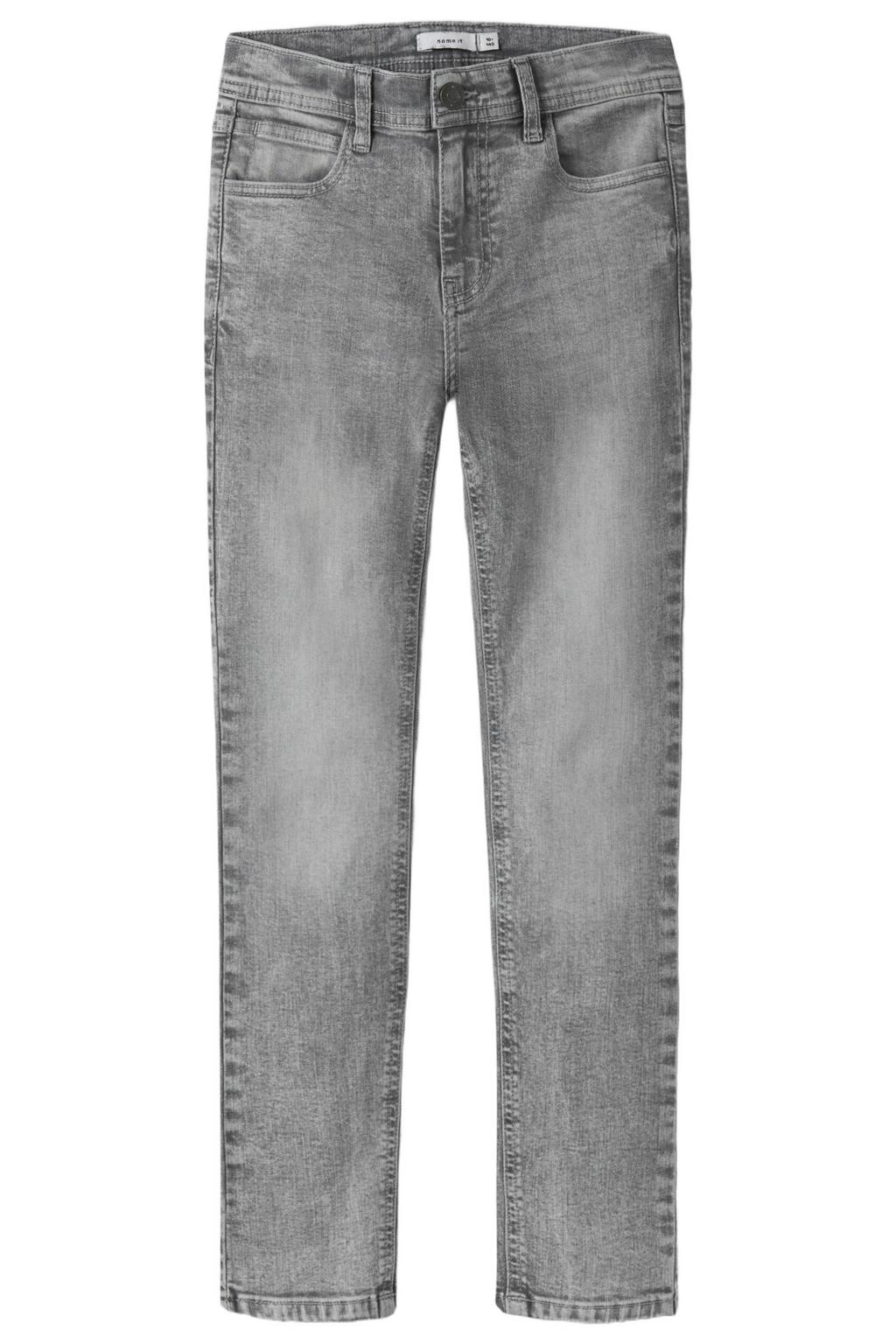 Grey denim jongens NAME IT KIDS slim fit jeans met effen