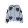 NAME IT KIDS katoenen jacquard gebreid vest met hartjes - lichtblauw
