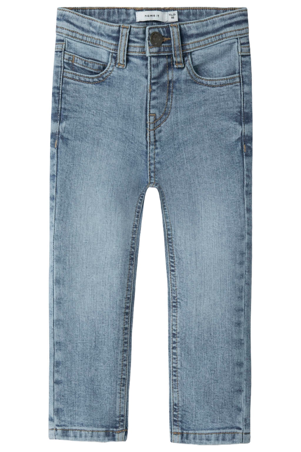 Medium blue denim jongens NAME IT MINI slim fit jeans van denim met effen