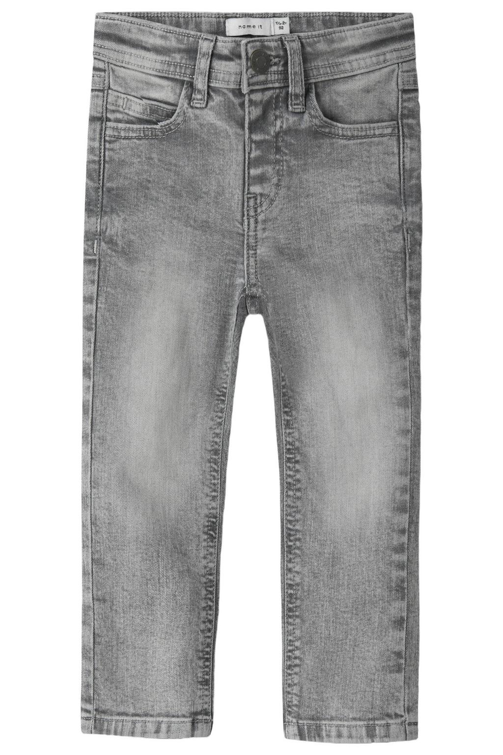 Grey denim jongens NAME IT MINI slim fit jeans van denim met effen