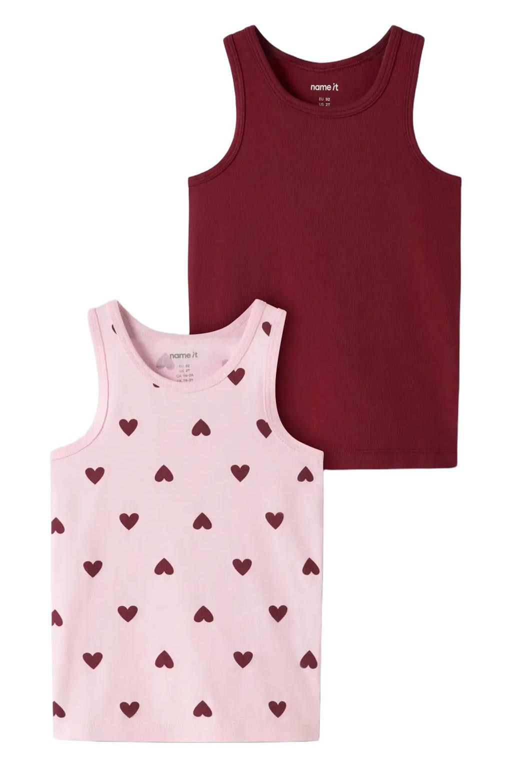 NAME IT MINI hemden met hartjes (set van 2)