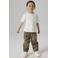 NAME IT MINI mom casual broek met panterprint - lichtbruin