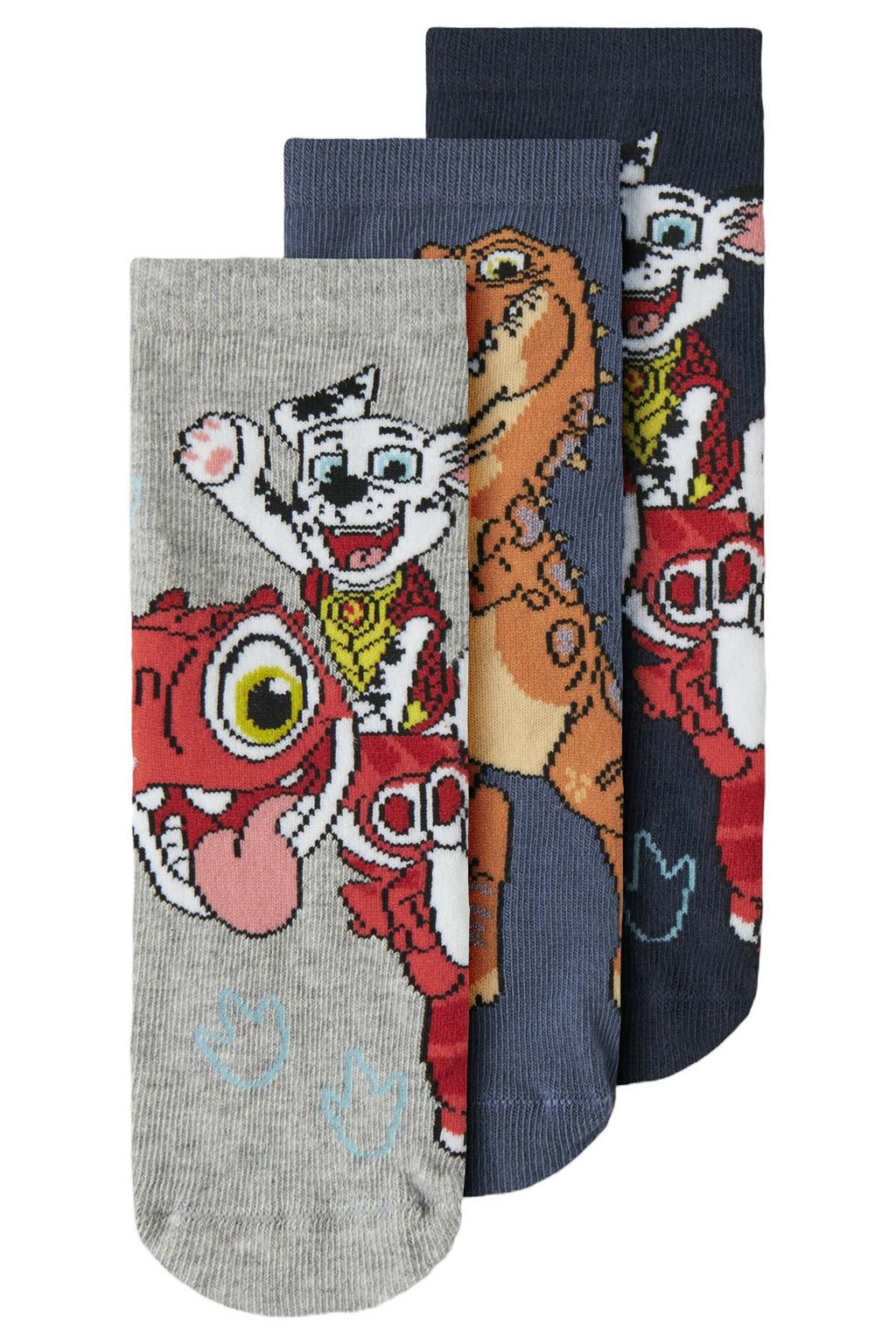 NAME IT MINI sokken met print (set van 3)