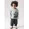 NAME IT MINI longsleeve met print - grijsgroen