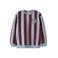 NAME IT MINI gestreepte sweater met borduursels en backprint - lichtblauw