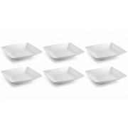 thumbnail: BonBistro Diepe Borden / Pastaborden Yong Squito 22 x 22 cm - Wit - 6 stuks