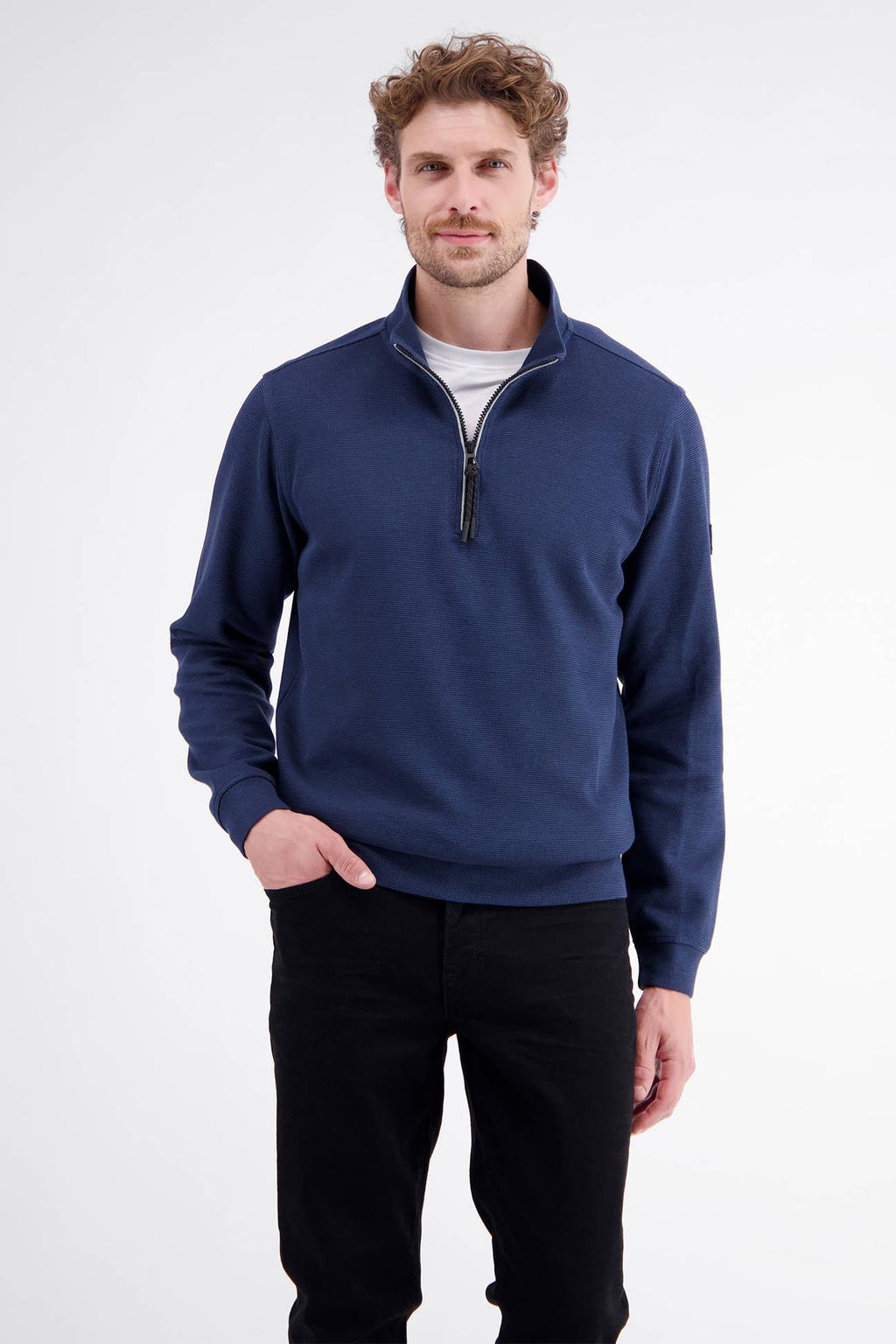 LERROS regular fit gebreide trui - donkerblauw