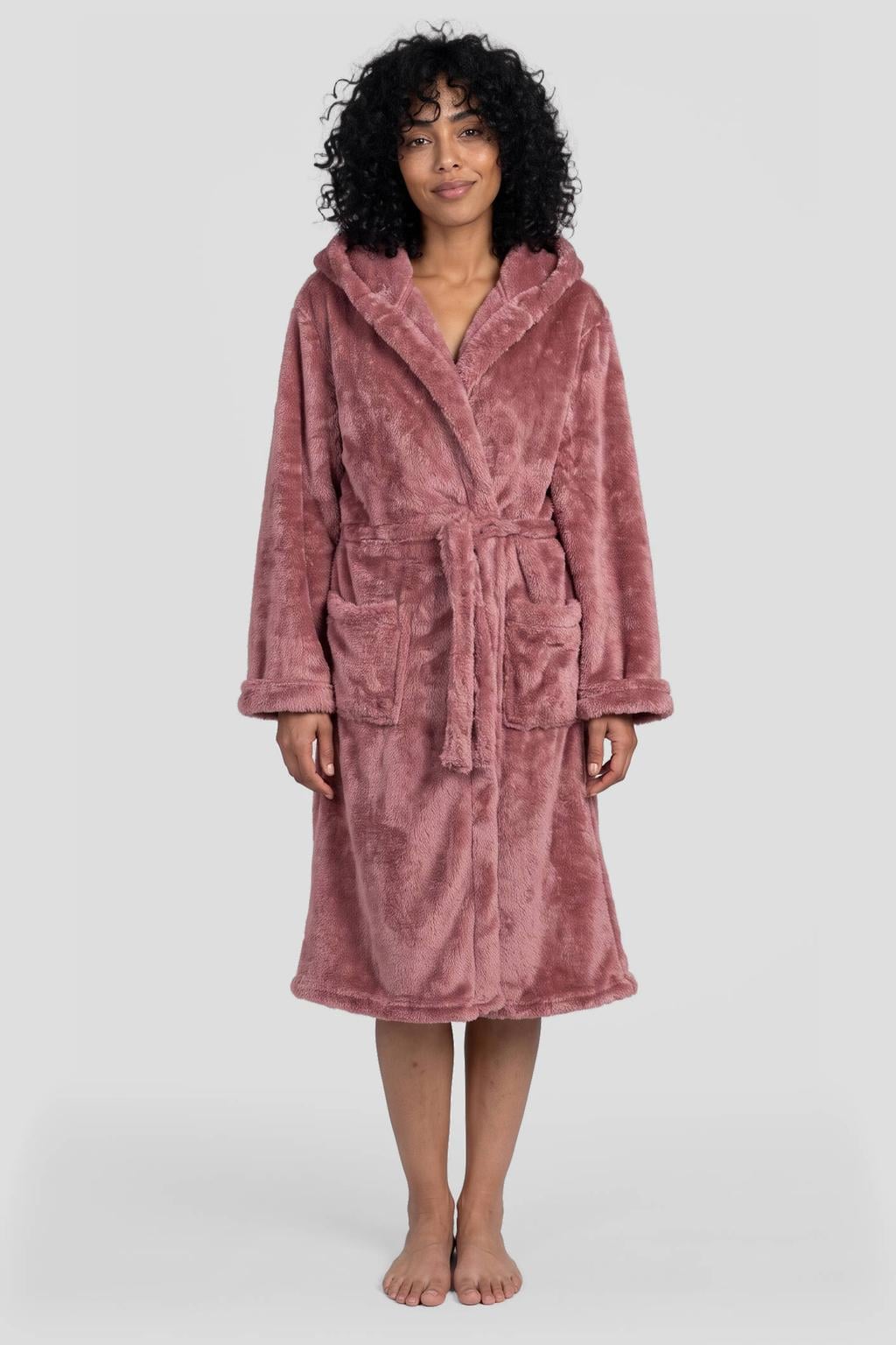 Dreamcovers fleece badjas - oudroze