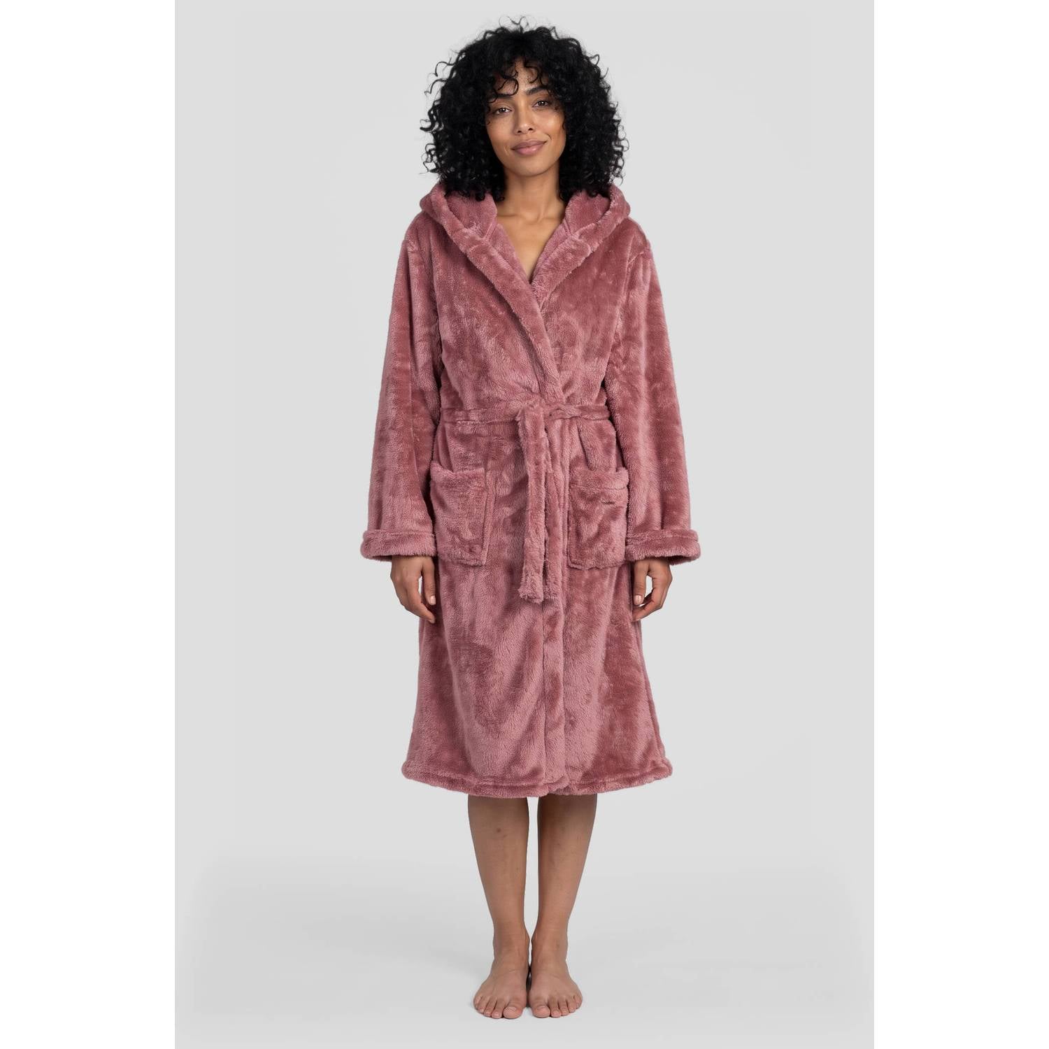 Dreamcovers fleece badjas oudroze