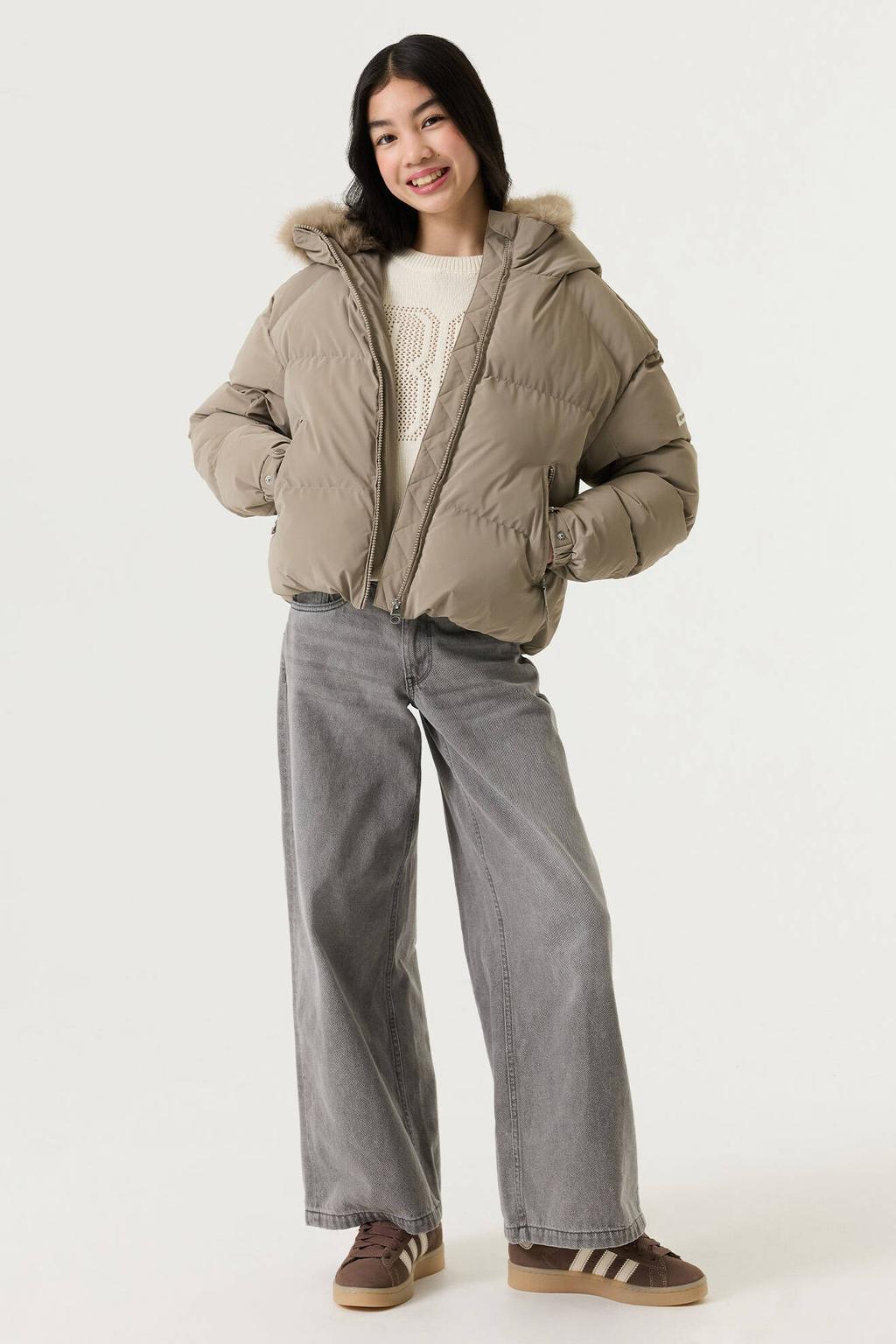 Garcia gewatteerde winterjas - beige