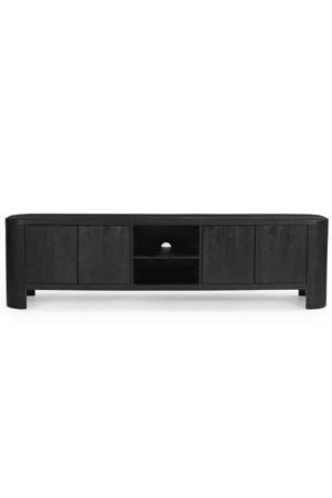 Tv-Meubel Mitchel - Mangohout - Zwart - 200cm 